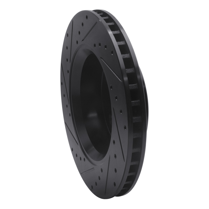 Dodge Nitro Brake Rotor (1) - Front Right - R1 Concepts - Drilled & Slotted - Black - `07-`12